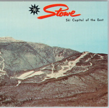 Mt. Mansfield Ski Area, Stowe, Vermont 1960s Vintage Russ White Postcard UNP