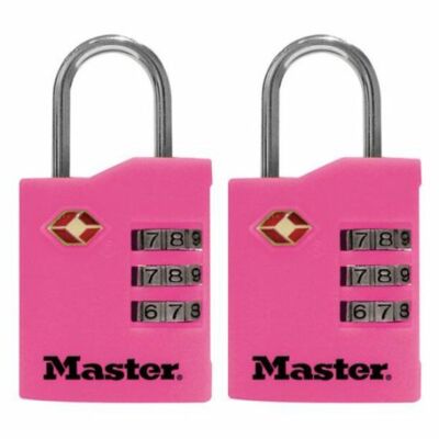 Luggage locks suitcase baggage masterlock set own combination TSA accepted PINK
