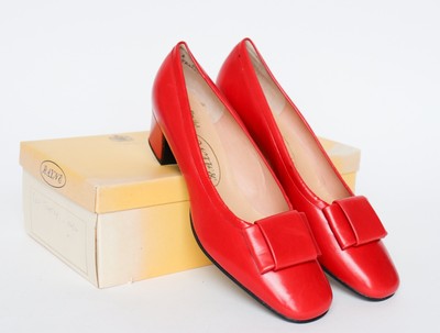 bright red pumps