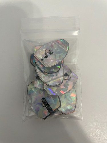 10 Fishing Lure Swim Jig Blades w\Waterproof Decals. Split Rings Included! - Picture 57 of 89