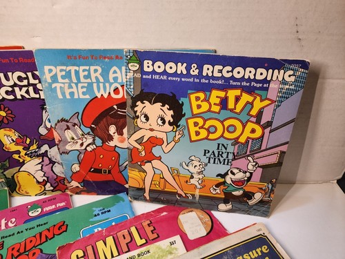 15 Vintage Peter Pan Record Books Lot - Care Bears, Samba, Sesame Street, More - Picture 4 of 9