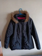 Krush Hooded Coat, Size 1X,  Non Detachable Faux Fur hood
