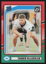 2024 Donruss #324 Tanner McLachlan Optic Rated Rookies Preview Red and Green RC