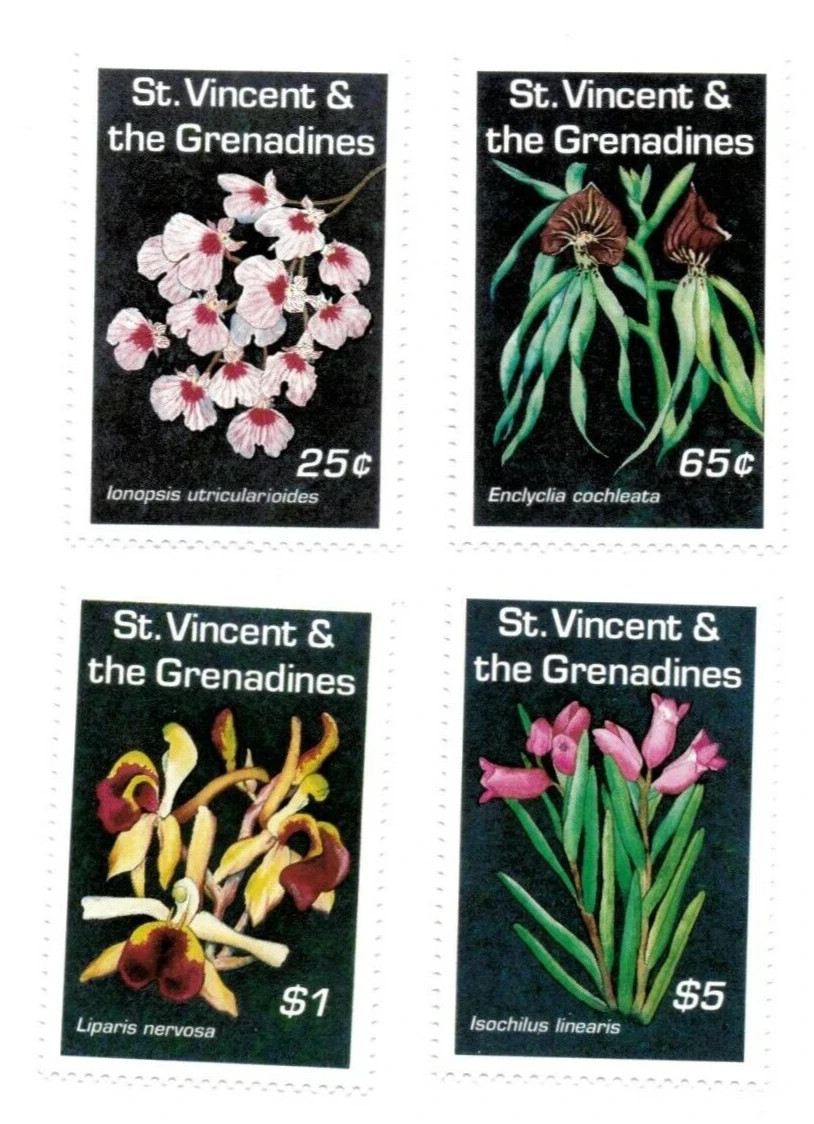 St. Vincent 1994 - Orchids, Flowers - Set of 8 Stamps - Scott #2035-42 - MNH