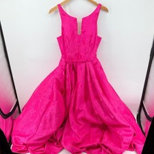 Sherri Hill Full Length Layered Gown in Hot Pink 2 H1
