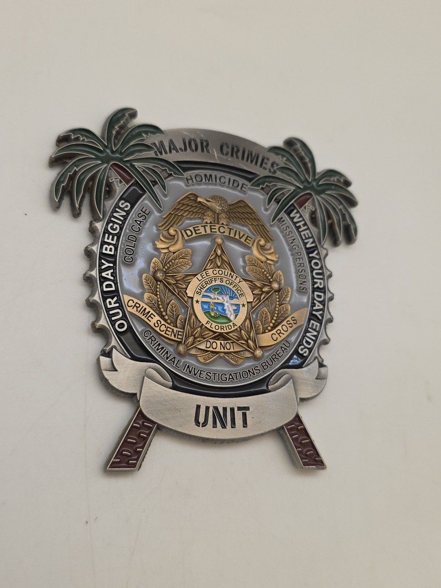 Lee County Florida Sheriff Challenge Coin Police MAJOR CRIMES
