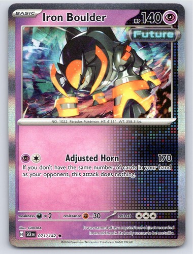 POKEMON IRON BOULDER STELLAR CROWN 71/142 REVERSE HOLO RARE NM A2830 FREE S&H
