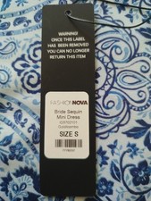 Fashion Novela Bride Sequin Mini Dress Size Small