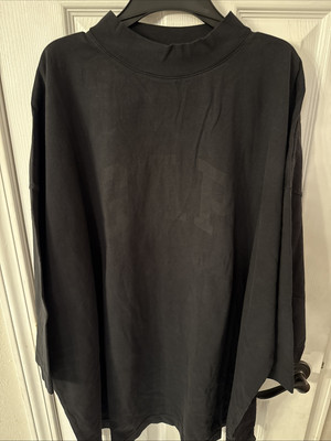 YZY x GAP Mens Large Oversized 3/4 Sleeve Dove Tee Black T-Shirt NEW R1603