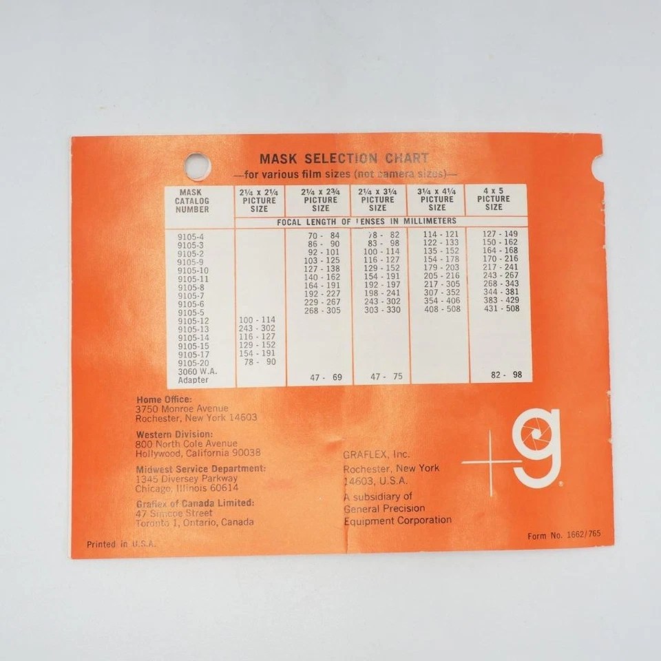 Graflex XL 120 Roll Film Holder Guidebook Vintage 1965 - Image 2 of 2