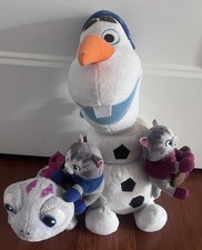 Disney Frozen Snuggle  Sing Olaf Plush Doll Toy Sings  Sways Bruni Walk  Glow