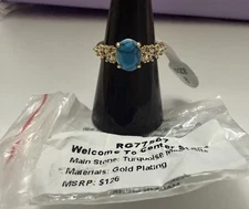 Bomb Party Dec 2025 Turquoise Magnesite Gold Sz 8 Welcome To Center StageRG77587