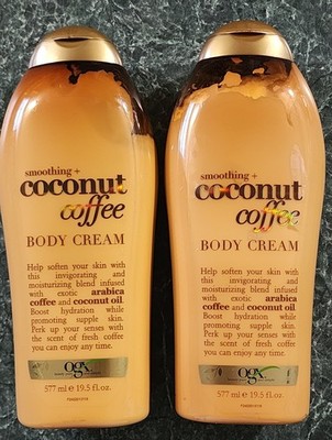 New OGX Smoothing + Coconut Coffee Body Cream 19.5 oz  (LOT 2)