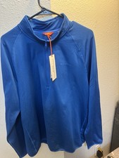 Merrell Geotex 1/4 Zip Blue L Sweater New