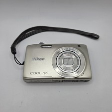 Nikon COOLPIX S3100 14.0MP Digital Camera - Silver, comes w/ Cord - NO BATTERY