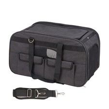 Cat Carrier with Wheels, Rolling Pet Carrier with Telescopic Handle and Shoulder