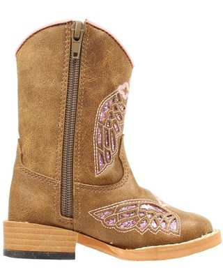 Blazin Roxx Toddler Girls' Gracie Wing Cross Inlay Boot - 4413202
