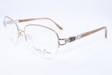 NEW SOPHIA LOREN M299 057 GOLD BROWN AUTHENTIC EYEGLASSES 54-18