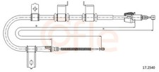 Bremsseil Seilzug Feststellbremse COFLE 17.2540 für HYUNDAI GETZ TB CRDi GLS