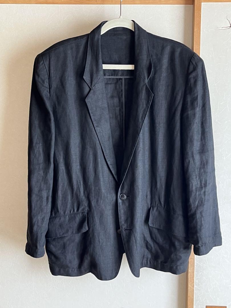 ジャケット・アウター ISEEY MIYAKE MEN linen tailored jacket Issey Miyake Men Linen Tailored Jacket Sport I.S. Black Size