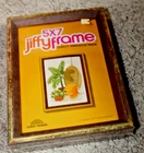 Jiffy Frame 5" x 7" Hardwood Gold Trim for Needlework Sunset Designs 1977 NEW