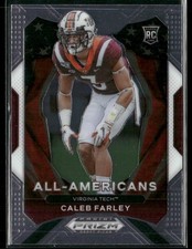 Caleb Farley 2021 Panini Prizm Draft Picks Collegiate Virginia Tech Hokies