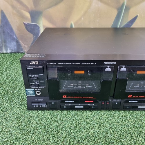 Vintage JVC Twin Reverse Kassettendeck Model KD-WR90 getestet funktioniert - Bild 3 von 14