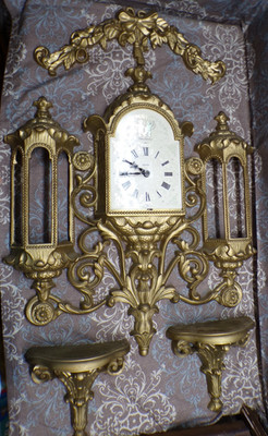 Vintage BURWOOD Product Co. Ornate ''NEW HAVEN'' 597 Wall Clock