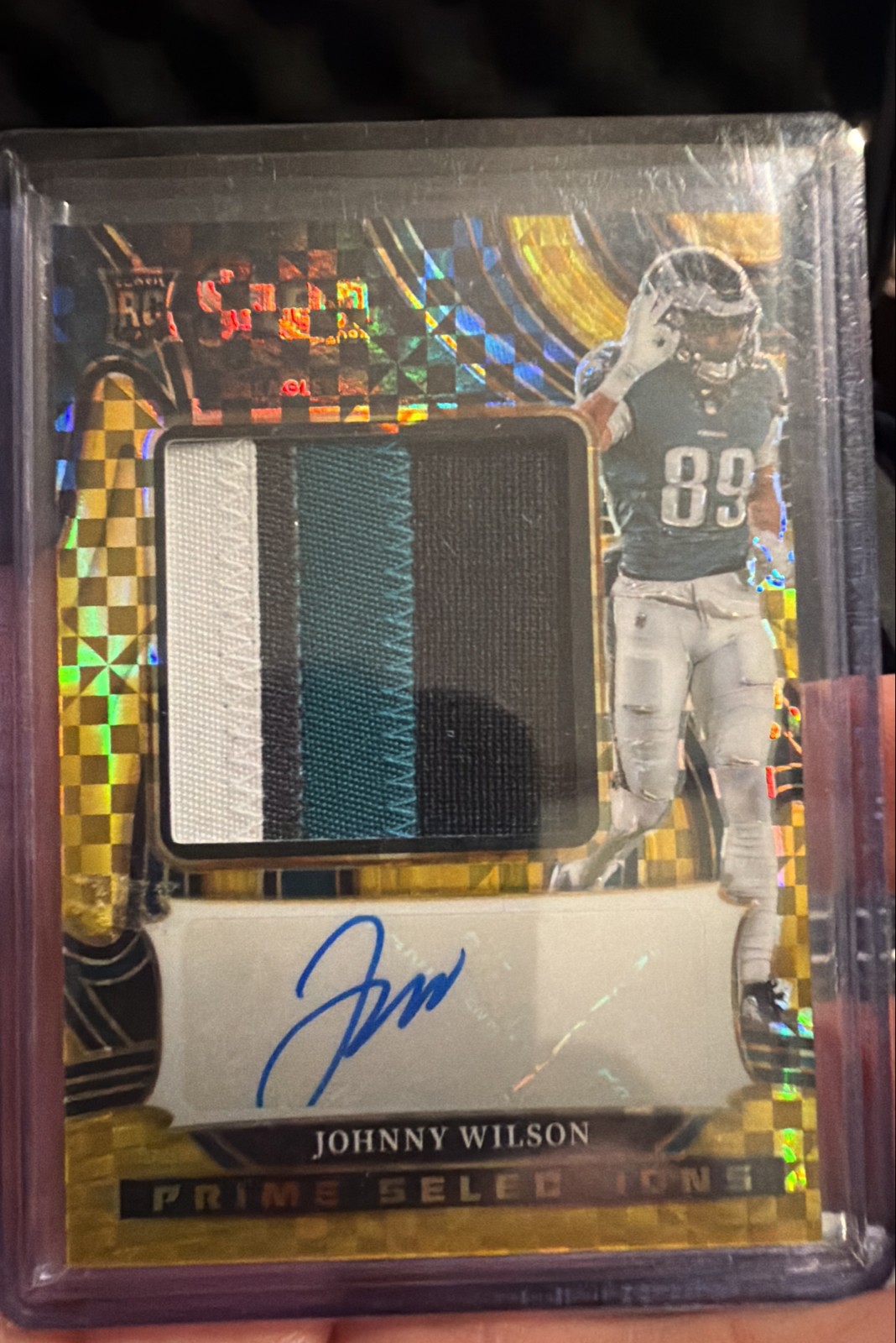 Johnny Wilson Panini Select Prime Selections Signature Relics #PSPSJWN Gold Prizm Jersey Number