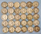 Washington Quarters 90% Silver Lot Of 30 1935-1959 Varying Conditions And Mints