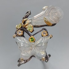 Handmade 24 ct Natural Labradorite Ring 925 Sterling Silver Size 7 /R437938