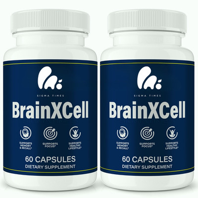BrainXCell Capsules, Brain X Cell Pills - Memory, Focus, & Brain Health - 2 Pack