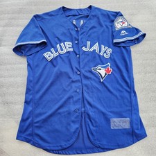 Toronto Blue Jays 2016 (40th) Kevin Pillar Majestic Baseball Jersey Sz Med.  