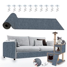 Cat Scratch Furniture Protector 78.7x15.8 Inch Gray Adhesive Scratch Pad