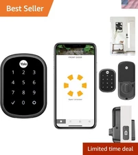 Assure SL Smart Lock - Elegant Black Suede Keyless Entry with Wi-Fi Touchscre...