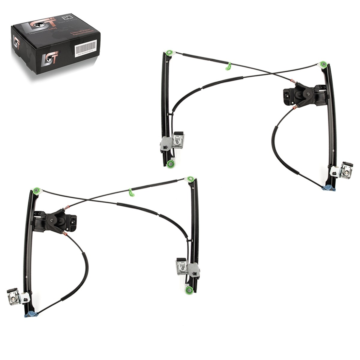2x Manual Window Regulator Front Left Right Set 2/3 Doors for VW Polo 6N1 94-99