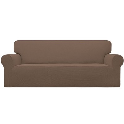 Easy-Going Stretch Oversized Sofa Slipcover 1-Piece X-Large Sofa, Brown