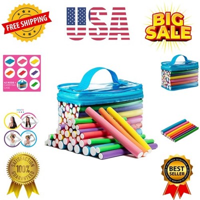 Salon Heatless Flexible Hair Rollers Curlers 42-pack 7'' Soft Foam Flexi Twist...