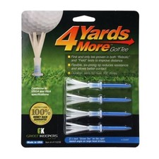Greenkeepers "4 Yards More" 4pk: 3 " 3 1/4" Blue Driver Plastic Golf Tees