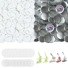 200 Sets 2.28 inch/58mm Button Maker Supplies Blank Badge Parts with Paper