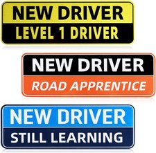 3pcs New Driver Magnet for Car, Reflective Funny Student Driver Magnet Removable