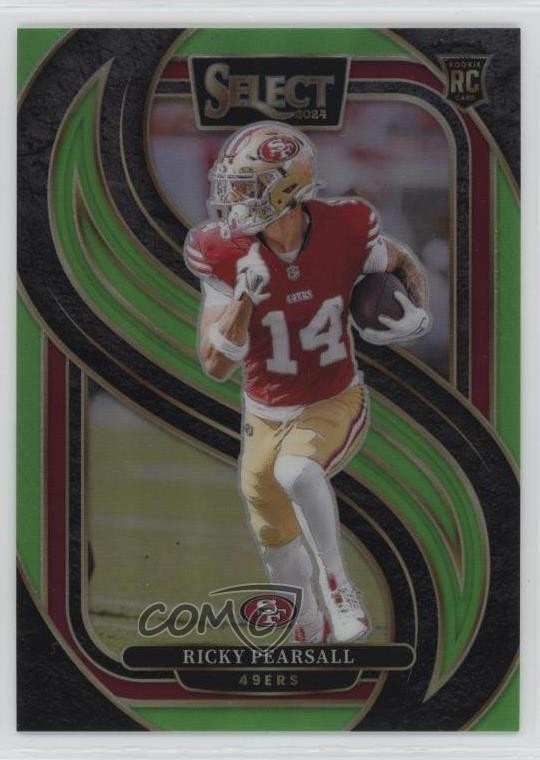 2024 Select Premier Level Neon Green Prizm 39/49 Ricky Pearsall Rookie RC 19fe