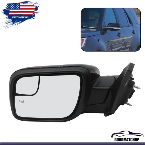 Side Mirror For FORD Explorer 16-19 with Power Heated Puddle Light Driver Side