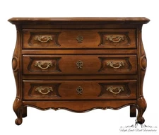 BRANDT FURNITURE Italian Provincial Style 26" Bombe Three Drawer Chest Nights...