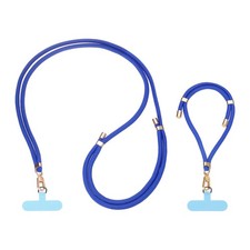 Phone Lanyard, 1pcs Crossbody Phone Strap 1pcs Wrist Strap with 2 Pads, Blue