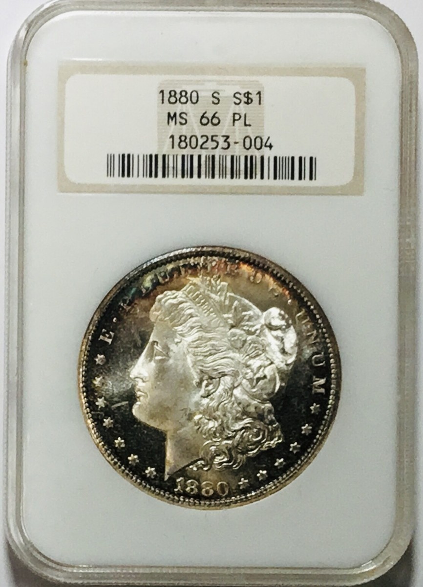1880 S Morgan Dollar - NGC MS66PL - Old Holder - Magnificent Coin 