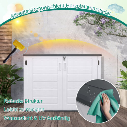 700L Mülltonnenbox Aufbewahrungsbox Außenlagerkasten Lagerbox Garten & Terrasse - Bild 3 von 13