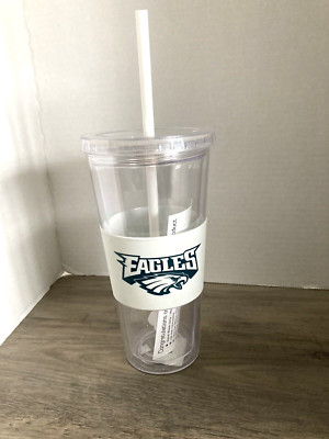 NFL Philadelphia Eagles 22oz Tumbler w/Straw and Rubber Grip