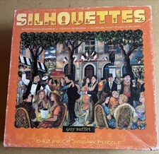 Ceaco Silhouettes Puzzle Guy Buffet 542 Pieces Great Shapes Complete