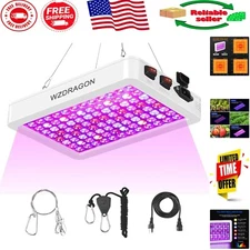 Full Spectrum LED Grow Lights - 2024 Upgraded Dual Veg/Bloom for Optimal Harvest